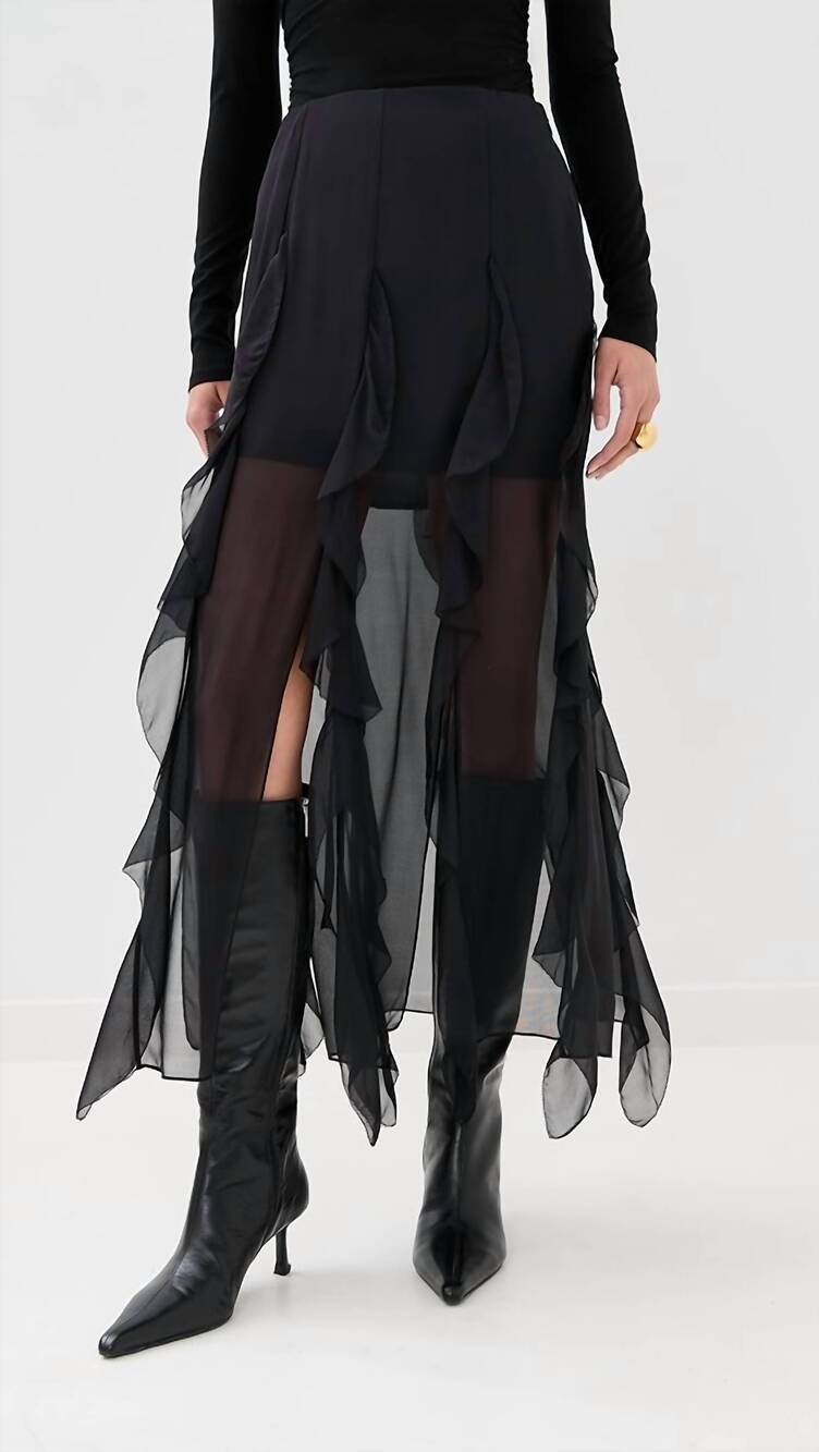 NEW VERONICA BEARD ava maxi skirt in black
